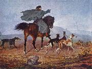 Franz Kruger Riding to the Hunt oil on canvas